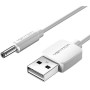 CABLU alimentare Vention, USB (T) la DC (T) 3.5mm, 0.5m, 5V, 2A, alb, "CEXWD" (timbru verde 0.08 lei)