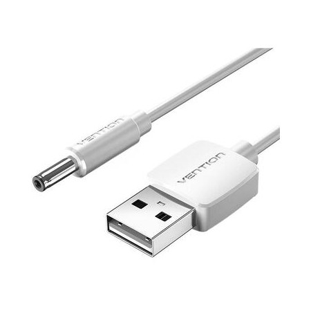 CABLU alimentare Vention, USB (T) la DC (T) 3.5mm, 1.5m, 5V, 2A, alb, "CEXWG" (timbru verde 0.08 lei)