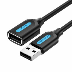 Cablu prelungitor USB Vention, USB 2.0 (M) la USB 2.0 (T), 3m, 480 Mbps, PVC, negru, "CBIBI" (timbru verde 0.18 lei) - 692279474