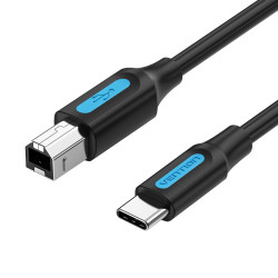 Cablu adaptor Vention, USB B (T) la USB-C (T), 1.5m, 480 Mbps, TPE, negru, "CQUBG" (timbru verde 0.18 lei) - 6922794756410