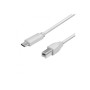 CABLU USB LOGILINK pt. imprimanta, USB 2.0 Type-C (T) la USB 2.0 Type-B (T), 2m, 2 x ecranare, conectori auriti, gri, "CU0161" (