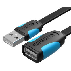 Cablu prelungitor Vention, USB 2.0 (T) la USB 2.0 (M), 2m, 480 Mbps, , PVC, negru, "CBIBH" (timbru verde 0.08 lei) -692279474851