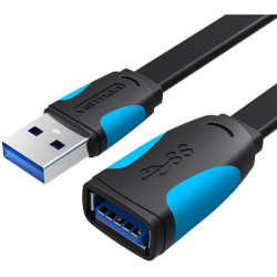 Cablu prelungitor Vention, USB 3.0 (T) la USB 3.0 (M), 2m, 5 Gbps, , PVC, negru, "VAS-A13-B200" (timbru verde 0.08 lei) -6922794