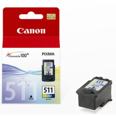 Cartus Cerneala Original Canon Color, CL-511, pentru Pixma IP2700|MP230|MP240|MP250|MP260|MP270|MP280|MP282|MP480|MP490|MP495|MX