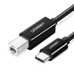 CABLU USB Ugreen pt. imprimanta, "US241" USB Type-C (T) la USB 2.0 Type-B (T), 1m, negru, "45034" (timbru verde 0.08 lei) - 6941