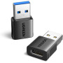 ADAPTOR Ugreen, "US701", USB Type-C(M) la USB 2.0(T), incarcare max 3A, include 2 bucati, negru "45275" (timbru verde 0.08 lei) 