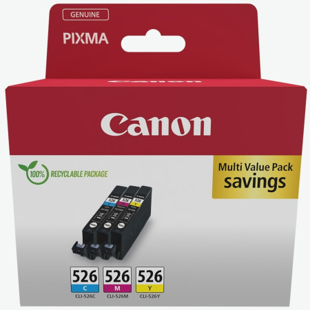 Combo-Pack  Original Canon CMY, CLI-526MULTI, pentru Pixma IP4850|IP4950|IX6550|MG5150|MG5250|MG5350|MG6150|MG6250|MG8150|MG8250