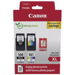 Combo-Pack Original Canon Black/Color, PG-560XL/CL-561XL-VP, pentru Pixma TS5350|TS5351|TS5352, 400/300,(GP-501 50pag) (timbru v