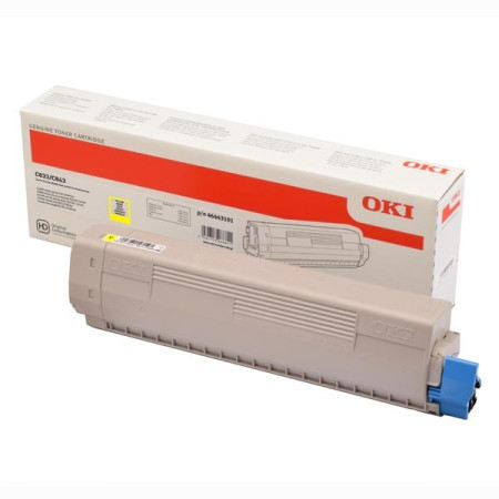 OKI original toner 46443101, yellow, 10000str., high capacity