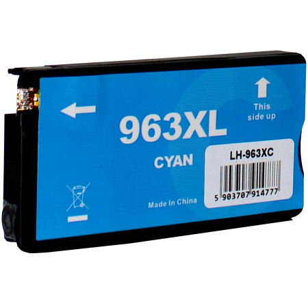 Cap de imprimanta pentru HP | 3JA27AE / 963XL | rem. | cyan | 25 ml | bulk