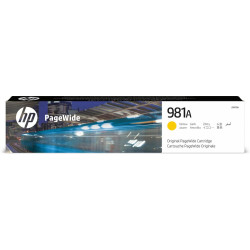 Cartus Cerneala Original HP Yellow, nr.981A, pentru PageWide 556dn|556xh|E55650dn|MFP 586z|586dn|586f|E58650z|E58650dn, 6k, incl