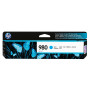 Cartus Cerneala Original HP Cyan, nr.980, pentru Office Jet X555dn|555xh|585dn|585f|585z, 6.6k, incl.TV 1.2incl.TV "D8J07A"