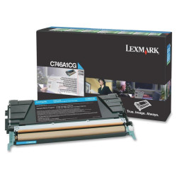 Toner Original Lexmark Cyan, C746A1CG, pentru C746|C748, 8K, (timbru verde 1.2 lei) , "C746A1CG"