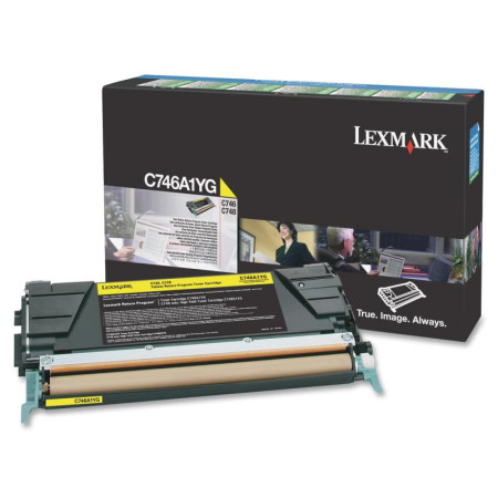 Toner Original Lexmark Yellow, C746A1YG, pentru C746|C748, 8K, (timbru verde 1.2 lei) , "C746A1YG"