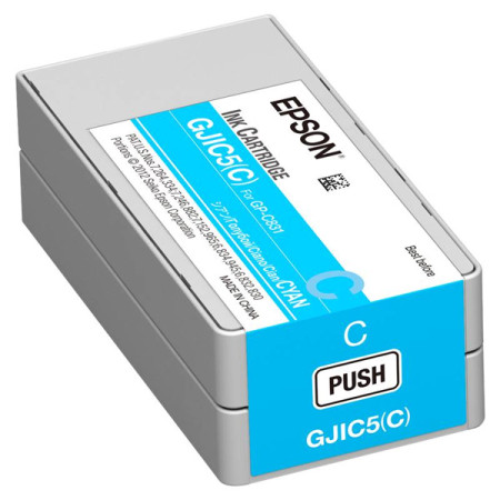 Cartus Cerneala Original Epson Cyan, GJIC5C, pentru ColorWorks C831|GP-M831, ,  (timbru verde 1.2 lei),  "C13S020564"