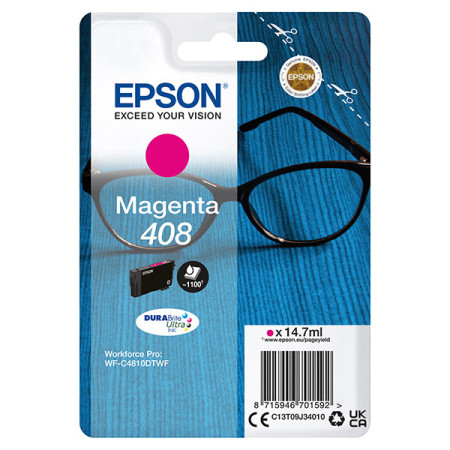 Cartus Cerneala Original Epson Magenta, 408, pentru ,  , (timbru verde 1.2 lei)"C13T09J34010"(RAPO)