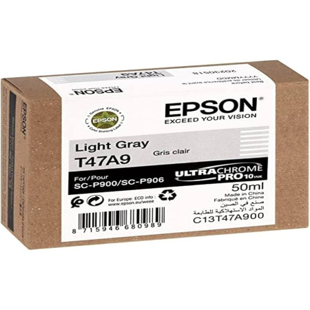 Cartus Cerneala Original Epson Light Grey, T47A9, pentru UltraChrome Pro 10, 50ml,  (timbru verde 1.2 lei),  "C13T47A900"
