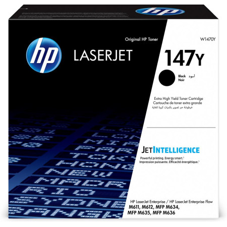 Toner Original HP Black, nr.147Y, pentru M611|M612, 42K, incl.TV 1.2 RON, "W1470Y"