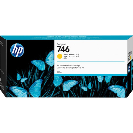 Cartus Cerneala Original HP Yellow, nr.746, pentru DesignJet Z6|Z6dr|Z9+|Z9+dr, 300ml, incl.TV 1.2 RON, "P2V79A"