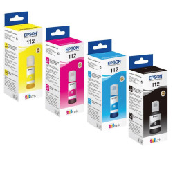 Combo-Pack Original Epson CMYK, nr.112, pentru L11160|L15150|L15160, 70mlx3+127mlx1, incl.TV 0.15 RON, "C13T06C64A"(RAPO)