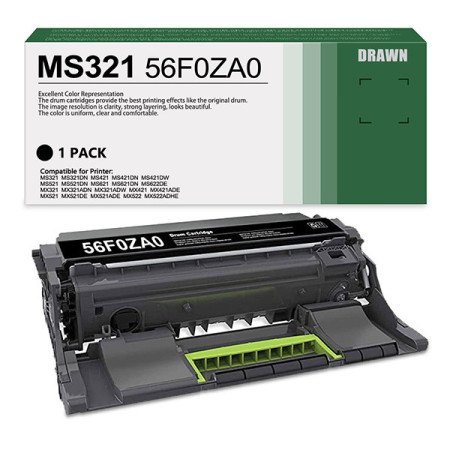 Drum Unit Original Lexmark Black, 56F0ZA0, pentru MS521|MS522|MS621|MS622, 60K, incl.TV 1.2 RON, "56F0ZA0"