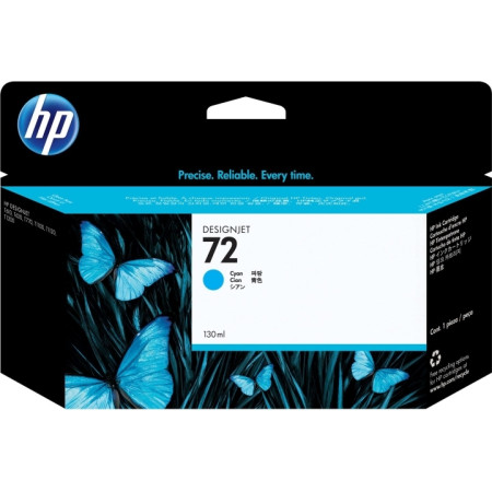 Cartus Cerneala Original HP Cyan, nr.72, pentru DesignJet T1100|1120|1200|1300|2300|T610|620|770|790, , (timbru verde 0.15 lei),