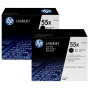 Dual-Pack Original HP Black, nr.55X, pentru M521|M525|P3010|P3011|P3015, 2x12.5K, (timbru verde 1.2 lei) , "CE255XD"