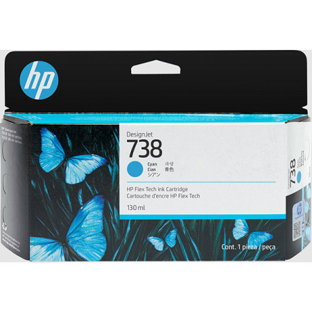 Cartus Cerneala Original HP Cyan, nr.738, pentru &nbsp;DesignJet T950, 130ml, incl.TV 1.2 RON, "498N5A"