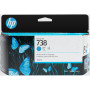Cartus Cerneala Original HP Cyan, nr.738, pentru &nbsp;DesignJet T950, 130ml, incl.TV 1.2 RON, "498N5A"
