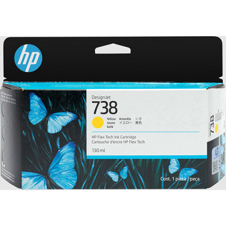 Cartus Cerneala Original HP Yellow, nr.738, pentru &nbsp;DesignJet T950, 130ml, incl.TV 1.2 RON, "498N7A"