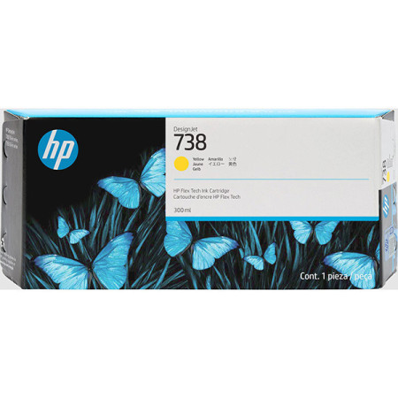 Cartus Cerneala Original HP Yellow, nr.738, pentru &nbsp;DesignJet T950, 300ml, incl.TV 1.2 RON, "676M8A"