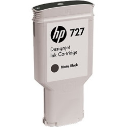 Cartus Cerneala Original HP Matte Black, nr.727, pentru Designjet T1500|T1530|T2500|T2530, 300ml, (timbru verde 0.15 lei), "C1Q1