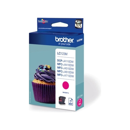 Cartus Cerneala Original Brother Magenta, LC123M, pentru DCP-J4110| MFC-J4410|J4510|J4610|J4710|J6520|J6920, 600, (timbru verde 