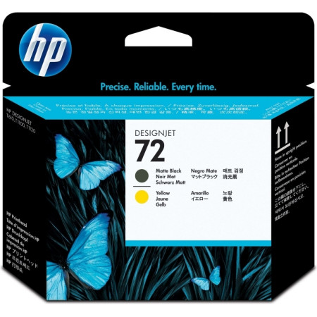 Cap Printare Original HP Matte Black/Yellow, nr.72, pentru DesignJet T1100|1120|1200|1300|2300|T610|620|770|790, , (timbru verde