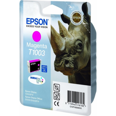 Cartus Cerneala Original Epson Magenta, T1003, pentru B40W|BX600|610FW, , (timbru verde 0.15 lei),  "C13T10034010"(RAPO)