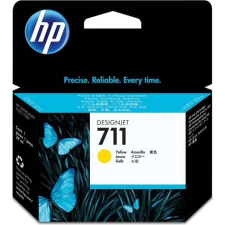 Cartus Cerneala Original HP Yellow, nr.711, pentru DesignJet T120|T520, , (timbru verde 0.15 lei), "CZ132A"