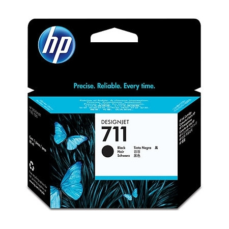 Cartus Cerneala Original HP Black, nr.711, pentru DesignJet T120|T520, 80ml, (timbru verde 0.15 lei), "CZ133A"