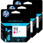 Tri-Pack Original HP Magenta, nr.711, pentru DesignJet T120|T520, , (timbru verde 0.45 lei), "CZ135A"