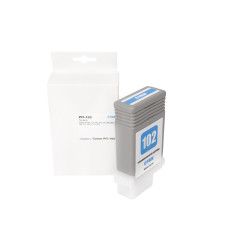 Încărcătură cerneală renovată 0896B001, PFI102C, 130ml pentru imprimante Canon (BULK)