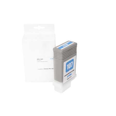 Încărcătură cerneală renovată 6706B001, PFI107C, 130ml pentru imprimante Canon (BULK)