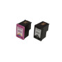 Încărcătură cerneală renovată F6V25AE#BHK / F6V24AE#BHK, no.652XL, black+color/20ml+18ml pentru imprimante HP (multipack)