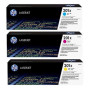 Combo-Pack Original HP CMY, nr.201X, pentru Color LaserJet Pro M252|M274|M277, 2.3K, (timbru verde 1.2 lei) , "CF253XM"