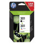 Combo-Pack Original HP Black/Color, nr.301, pentru Deskjet 1000|1050|1510|2000|2050|2054|3000|3050|3054|OfficeJet 4630, , (timbr