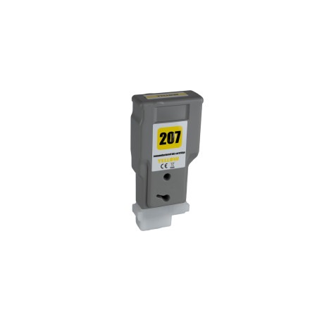 Încărcătură cerneală renovată 8792B001, PFI207Y, 300ml pentru imprimante Canon (BULK)