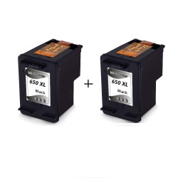 Încărcătură cerneală renovată CZ101AE#302, no.650XL BK/2x24ml pentru imprimante HP (multipack)