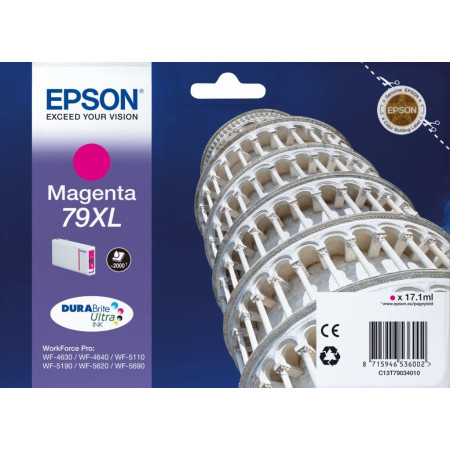 Cartus Cerneala Original Epson Magenta, T790340, pentru Workforce Pro WP-5110|51490|5620|5690,  , (timbru verde 0.15 lei), "C13T