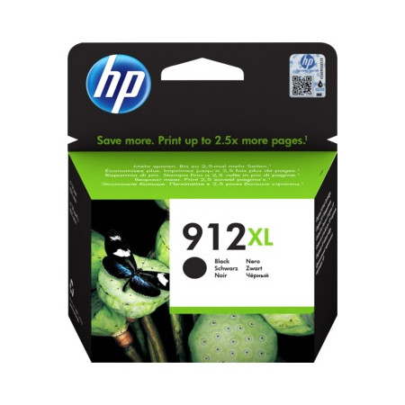 Cartus Cerneala Original HP Black, Nr.912XL, pentru OfficeJet 8013|8023, 0.825K, (timbru verde 0.15 lei), "3YL84AE"