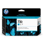 Cartus Cerneala Original HP Cyan, nr.730, pentru T1700|T2600, 130ml, (timbru verde 0.15 lei), "P2V62A"