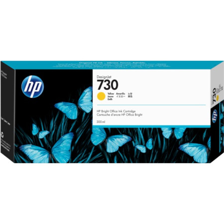 Cartus Cerneala Original HP Yellow, nr.730, pentru Designjet T1600|Designjet T1700|Designjet T2600, 300ml, (timbru verde 0.15 le
