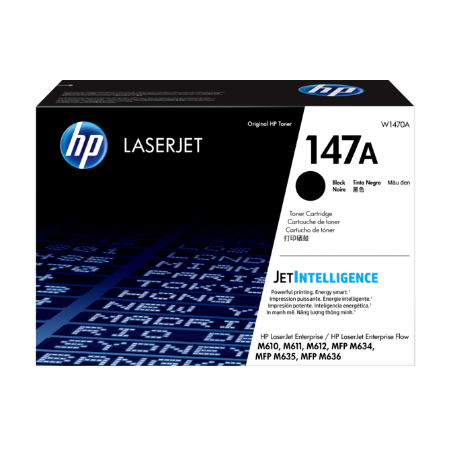 Toner Original h Black, nr.147A, pentru LaserJet Enterprise Flow MFP M635|M636|M611|M612, 10.5K, (timbru verde 1.2 lei) , "W1470
